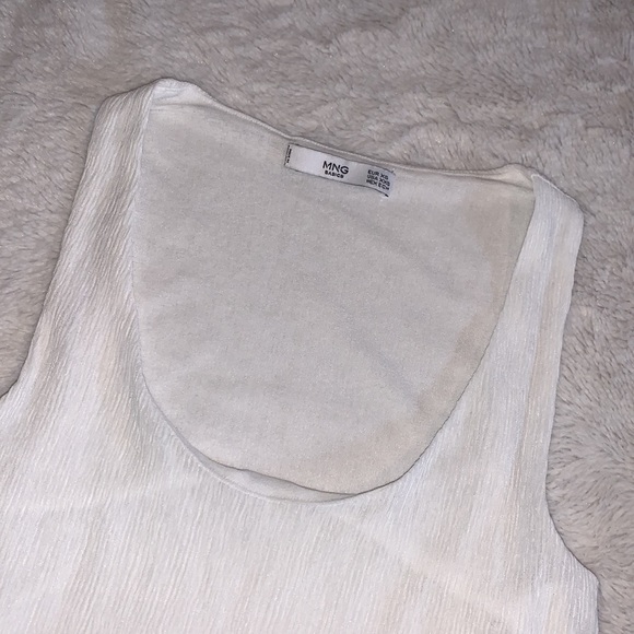 MNG/ mango basics white flowy tank - Picture 2 of 3